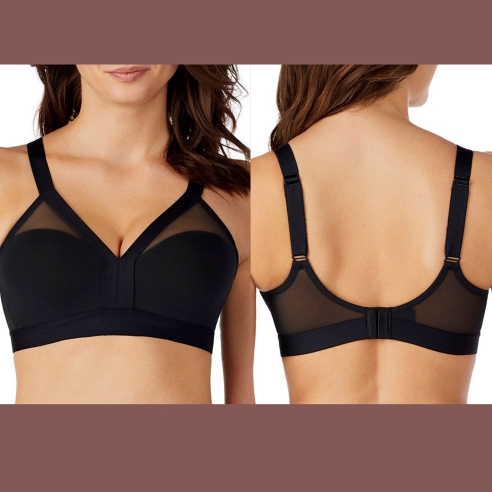 NWT Le Mystere [ Small ] Modern Mesh 7784 Contour Underwire‎ Bra Black
